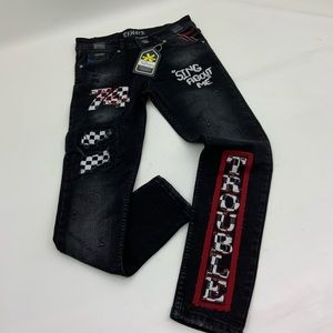 Men's Fashion Black Skinny Denim Pants